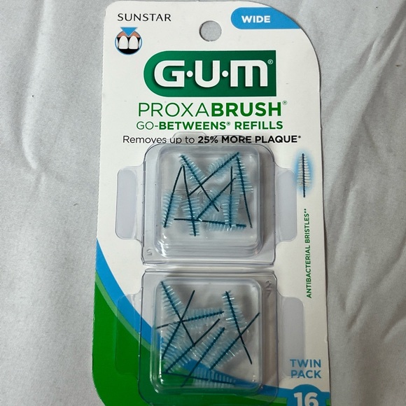 GUM Proxabrush Go-Betweens Refills - Wide - Compatible with  Permanent Handle - Picture 2 of 4